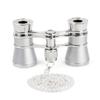 3 X 25 Classic Foldable Opera Glasses Binoculars Metal Body with Chain Optical Lens Theater Telescope Retro Design Women Gifts (Color : A) (C) view 1