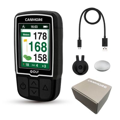 CANMORE HG200 PRO Handheld GPS Golf Device, 41,000+ Free Preloaded Worldwide Course, Upgraded IC Chip, USB Micro Charging Cable, Black