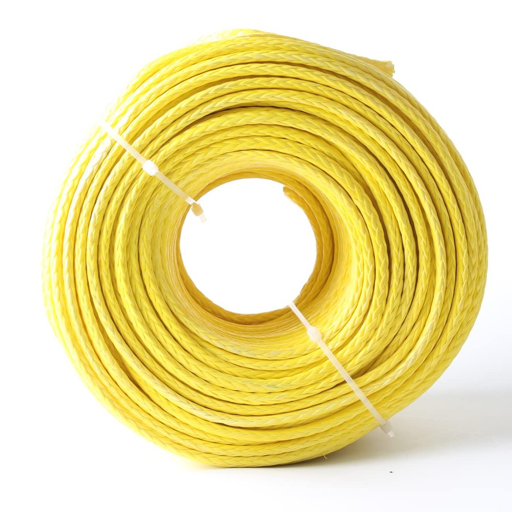 3mm(1/8''),3.5mm(9/64''),4mm(5/32''),5mm(3/16''),6mm(1/4'') 100ft UHMWPE Single Hollow Braid Paraglider Winch Towing Rope