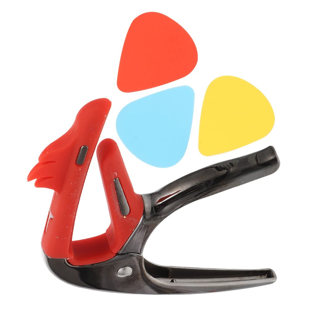 TEMKIN 1 Set Guitar Capo Electric Guitar Tuner Bass Picks Bass Accessories Ukelele Pick Acoustic Capo Classical Guitar Capo Folk Guitar Supply Simple Guitar Capo Guitar Using Accessory Guitar