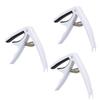 TEMKIN 3pcs Banjo Bass Electirc Clip-on Universal Clip Picks Style Electric Mandolin Ukulele Classical Replacement Change Accessory Guitars Ereplacement Clamp White Metal Acoustic Capo Guitar view 1