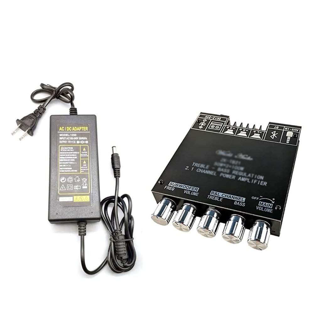 2 * 50W+100W TPA3116D2 Power Subwoofer Amplifier Board -Compatible 2.1 Channel Class D TPA3116 Audio Stereo Equalizer Amp (Color : E) (E)