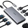 USB C Docking Station Dual Monitor Adapter for Dell HP, Laptop Docking Station 3 Monitors Quad Display USB C Hub Dongle to 4K HDMI+DP+VGA,3 USB2.0,100W PD,8 in 1 Thunderbolt Dock for Lenovo,Surface view 1