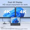 USB C Docking Station Dual Monitor Adapter for Dell HP, Laptop Docking Station 3 Monitors Quad Display USB C Hub Dongle to 4K HDMI+DP+VGA,3 USB2.0,100W PD,8 in 1 Thunderbolt Dock for Lenovo,Surface view 3