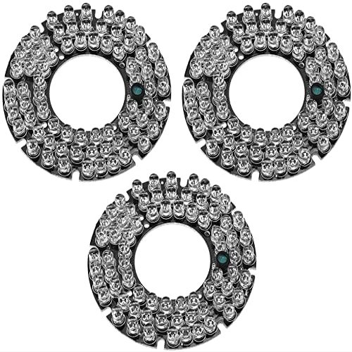 XYWHPGV 72 LEDs 850nm IR Infrared Plate 45s Round Plate IR Illuminator Board Bulb for CCTV Security Camera 3pcs (2cff8 be70b 983a5 2469d 469b5 08ce2