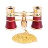 3 X 25 Classic Foldable Opera Glasses Binoculars Metal Body with Chain Optical Lens Theater Telescope Retro Design Women Gifts (Color : A) (E) view 1