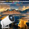 HY300Pro Mini Projector 4K,1080P Smart Portable Projector WiFi 6 5G Wireless Auto Keystone Correction 200 ANSI 8000 Lumens BT 5.0 130 Inch Screen Adjustment 270 Degree Flip Built in Android 11.0 view 4