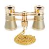 3 X 25 Classic Foldable Opera Glasses Binoculars Metal Body with Chain Optical Lens Theater Telescope Retro Design Women Gifts (Color : A) (D)