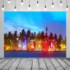 CORFOTO 5x3ft Fabric Seaside Sunset Backdrop Miami Tropical Palm Tree Beach Ocean Street Scenery Background for Wedding Travel Summer Party Decor Baby Birthday Girls Portrait Photo Studio Props view 4