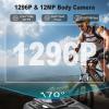 ONCHEER 1296P Patrol Sport Body Camera, Video Recorder Cams with 64G SD Card, Shoulder & Waist Clip, Infrared Night Vision Bodycam, 12H Continous Record for Police Security Guards Sporting Trip view 2