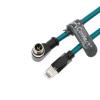 AConnect M12 8 Position X-Code Male Right Angle to RJ45 Ethernet Shielded Cable for Cognex in Sight Industrial Camera High Flexible Waterproof Cable 10M view 3