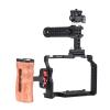 Andoer Camera Rig Stabilizer Aluminum Alloy for Sony A7IV/ A7III/ A7II/ A7R III/ A7R II/ A7S II -Includes Mini Monitor Mount, Camera Cage, Top Handle, and Wooden Grip view 1
