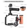 Andoer Camera Rig Stabilizer Aluminum Alloy for Sony A7IV/ A7III/ A7II/ A7R III/ A7R II/ A7S II -Includes Mini Monitor Mount, Camera Cage, Top Handle, and Wooden Grip view 3