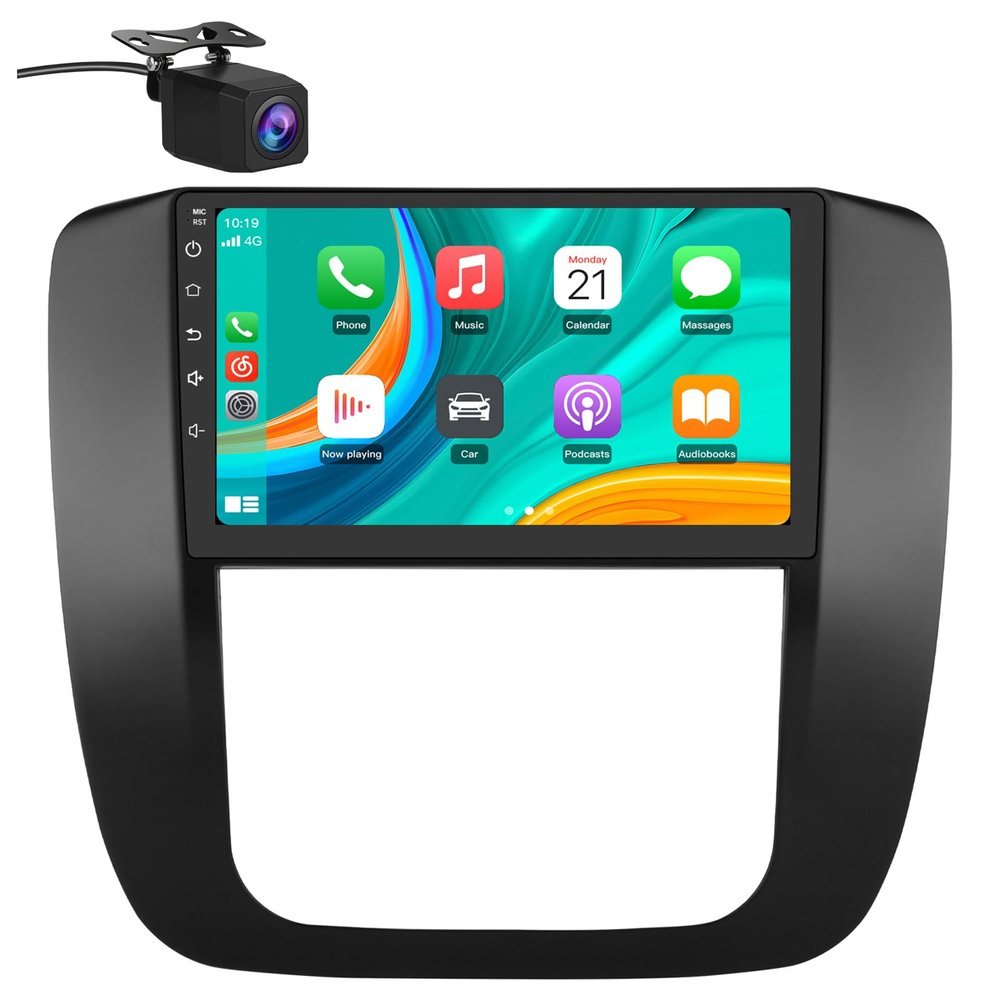 Car Stereo Radio Android 12 for GMC Yukon Chevrolet Chevy Silverado Tahoe Suburban 2007-2012 with Backup Camera CarPlay Android Auto