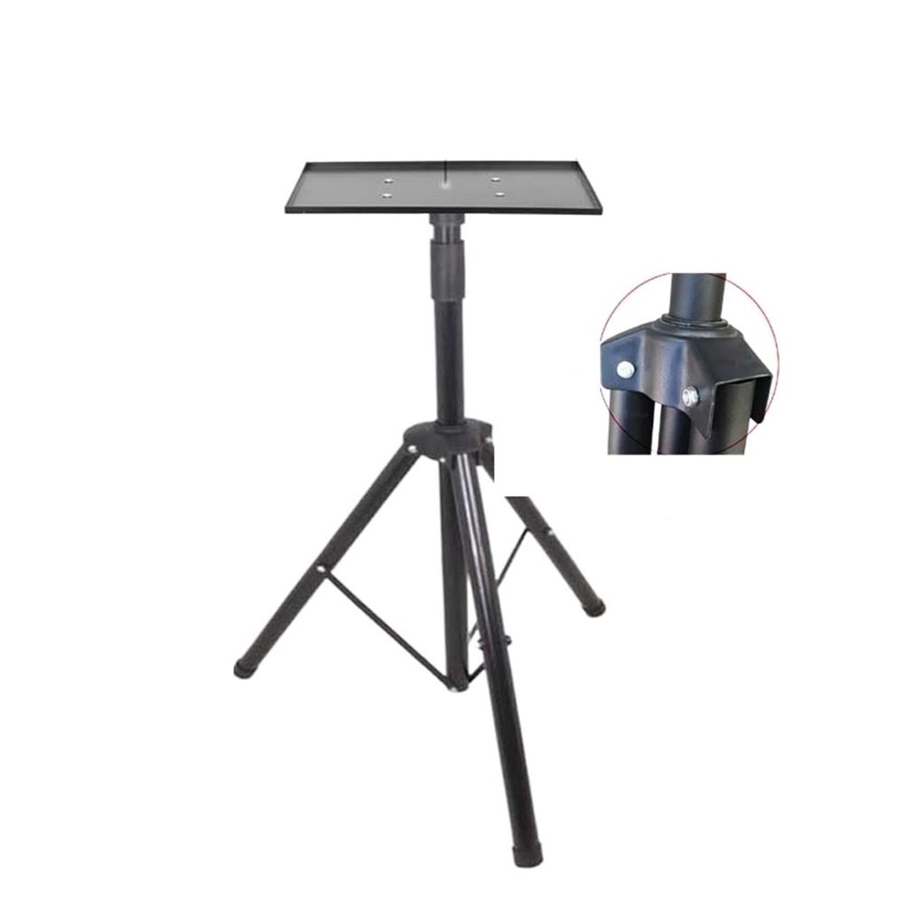 DL-PS3B 60KG 1050-1850mm Projector Tripod Stand Laptop Floor Stand Height Adjustable Bracket DVD Player Floor Holder ( Color : WITH BIG PLATE )