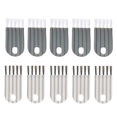Pokinge 10Pcs Keyboard Cleaning Flexible Brush Multifunctional Cleaning Soft Brush Corner Gap Duster Keycap Puller Bendable Clean Brush for Household
