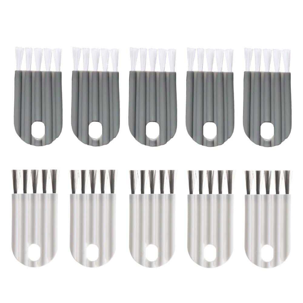 Pokinge 10Pcs Keyboard Cleaning Flexible Brush Multifunctional Cleaning Soft Brush Corner Gap Duster Keycap Puller Bendable Clean Brush for Household