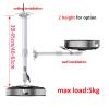 20cm 30cm 45cm 40cm 64cm Aluminum Z1 Z4X Z5 H1S J6S C6 V8 Mini Projector Wall Mount Ceiling Bracket 360 Rotate 2 Tube Extendable (Color : PMA-M1-2040) view 2