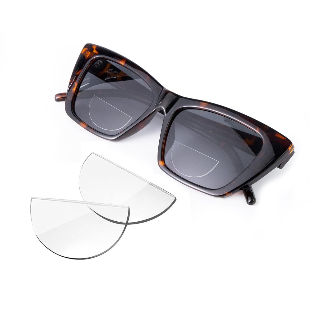 OuShiun 1 Pack Stick on Reading Glasses Clear Magnifying Bifocal Lenses Convert All Glasses into Readers, Reused, Waterless (+2.0)