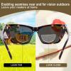 OuShiun 1 Pack Stick on Reading Glasses Clear Magnifying Bifocal Lenses Convert All Glasses into Readers, Reused, Waterless (+2.0) view 3