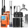 2 Packs Quansheng UV-K5(8) Radio USB-C Charging Cable Two Way Radio for Adults 5W with NOAA U/V Dual Band DTMF AM FM Walkie Talkie Rechargeable UV-K6 Orange with 771 Antennas and Cable view 1