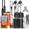 2 Packs Quansheng UV-K5(8) Radio USB-C Charging Cable Two Way Radio for Adults 5W with NOAA U/V Dual Band DTMF AM FM Walkie Talkie Rechargeable UV-K6 Orange with 771 Antennas Full Kit view 1