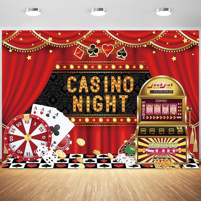 15x10ft Casino Night Backdrop Las Vegas Poker Red Curtains Photography Background Las Vegas Casino Theme Birthday Party Banner Decoration Supplies Photo Booth Props