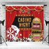 15x10ft Casino Night Backdrop Las Vegas Poker Red Curtains Photography Background Las Vegas Casino Theme Birthday Party Banner Decoration Supplies Photo Booth Props view 3