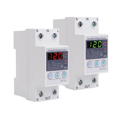 AdovZ Household 40A 63A 80A Adjustable Surge Protector Over Under Voltage Protector Relay 110V 120V Automatic Transfer Switch (Size : 80A)