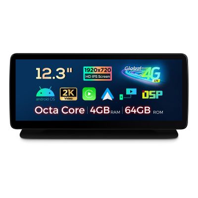 XTRONS 12.3 Inch Android 14 Car Stereo for Mercedes-Benz C218/W218 2013 with NTG 5.0 5.1 5.2 System, IPS Touch Screen 4+64GB Global 4G Car Radio GPS Navigation Support Wireless CarPlay Android Auto