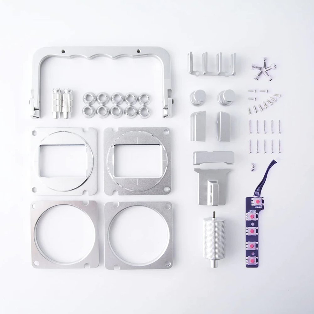 RADIOMASTER TX16S Original Replacement Front Case CNC Upgrade Part Set for RADIOMASTER TX16S Series (Silver)