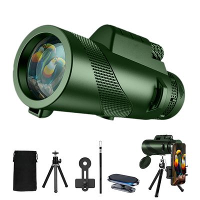 80X100 Monocular Telescope High Power with Smartphone Holder & Tripod, High Definition Larger Vision Monocular for Adults for Bird Watching Hiking Camping