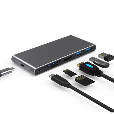 Adapter to Splitter Port with Enclosure Type Laptop (Color : Black Size : One Size) (Black One Size)
