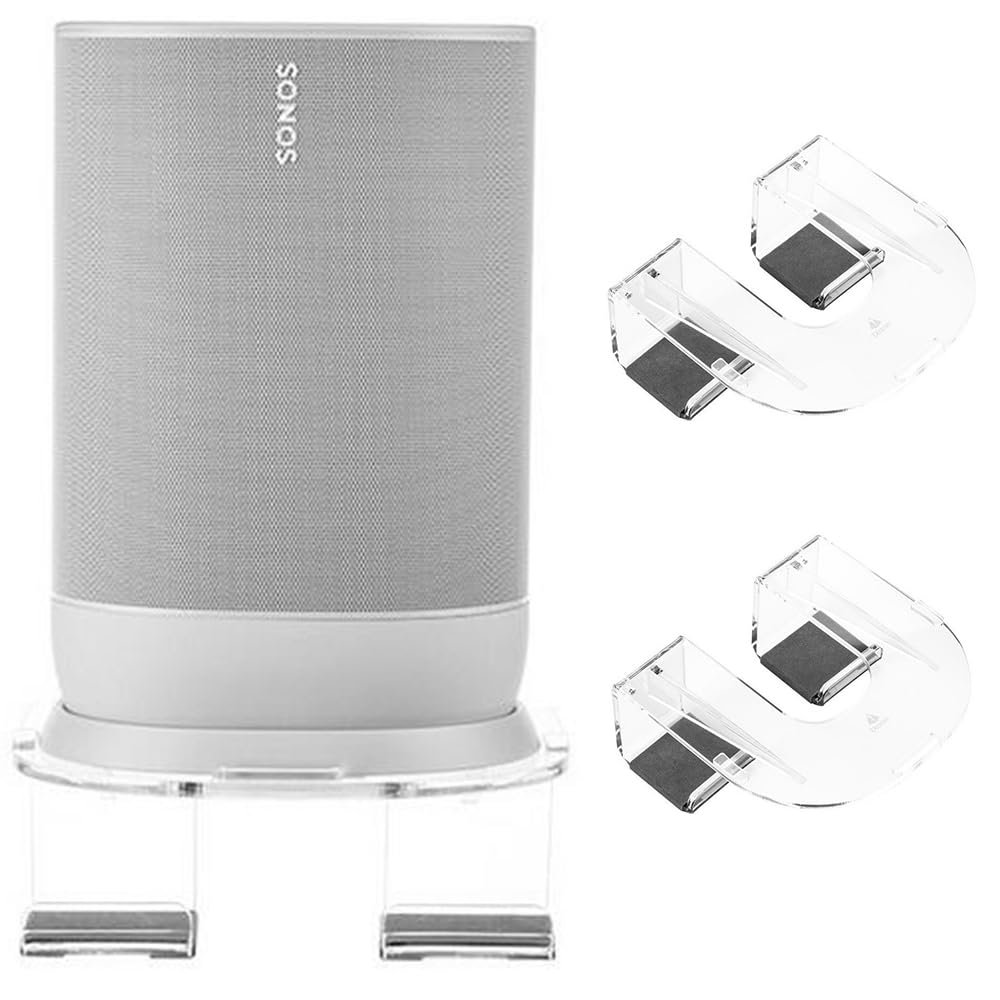 Coyktonty Wall Bracket/Wall Mount Bracket for Sonos Move Speakers,Duty Speaker Mount Mounting Brackets (Transparent+Transparent)
