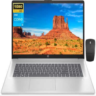 HP Business Laptop, 17.3" IPS FHD Display, Intel Core i3-N305 Processor(8-Core), 8GB RAM, 256GB SSD, Intel UHD Graphics, Fingerprint, Anti-Glare, WiFi 6,HD Webcam, Windows 11 H, with Wireless Mouse