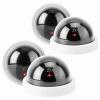 4 Packs Fake Camera for Home, Fake Security Camera with Flashing LED Light CCTV Dome Camera Decoy Security Cameras Dummy Camera for Business Parking Lot, White view 1
