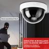 4 Packs Fake Camera for Home, Fake Security Camera with Flashing LED Light CCTV Dome Camera Decoy Security Cameras Dummy Camera for Business Parking Lot, White view 2