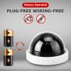 4 Packs Fake Camera for Home, Fake Security Camera with Flashing LED Light CCTV Dome Camera Decoy Security Cameras Dummy Camera for Business Parking Lot, White view 3