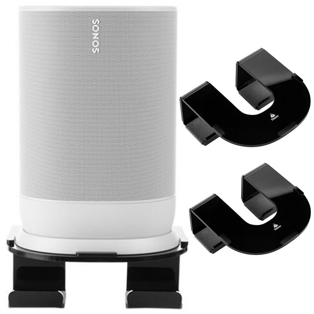 Coyktonty Wall Bracket/Wall Mount Bracket for Sonos Move Speakers,Duty Speaker Mount Mounting Brackets (Black+Black)