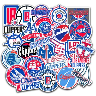 LIONSBRIDGE 27 PCS Los Angeles American Clippers Basketball Stickers for Water Bottle, Laptop, Bicycle, Computer, Motorcycle, Travel Case, Car Decal Decoration Sticker