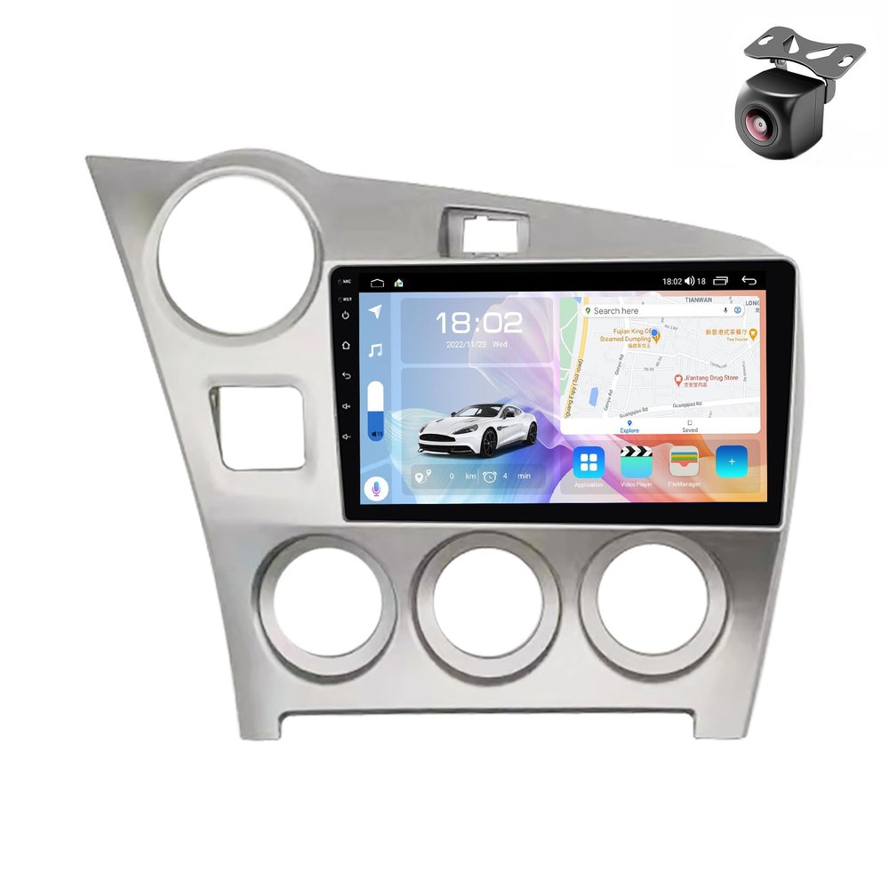 Android 12 System for Toyota Matrix 2 E140 2009 2010 2011 2012-2014 Car Stereo with FM SWC Car-Play Android Auto GPS Navigation Touch Screen Upgrade Car Radio Multimedia Player (M300S 8core 4+32G)