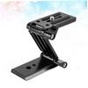 HOMSFOU 2pcs Tilt Bracket Tripod Quick Release Plate for Monopod Slider Rail Gimbal Z-Shaped Design for Cameras Lightweight Portable Black view 3
