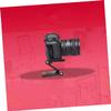 HOMSFOU 2pcs Tilt Bracket Tripod Quick Release Plate for Monopod Slider Rail Gimbal Z-Shaped Design for Cameras Lightweight Portable Black view 4
