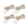 iSoHo Phones Bundle of 4 Telephone Cord - 2 Sets (2 x 15ft, 2 x 25ft) - Crisp Sound, Easy to Use - Perfect for Home or Office - Bone Ivory view 1