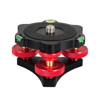 ZGYDNM Tripod Leveler Base Leveler Three-Wheel Leveler with Bubble Level Bag for Digital SLR Cameras