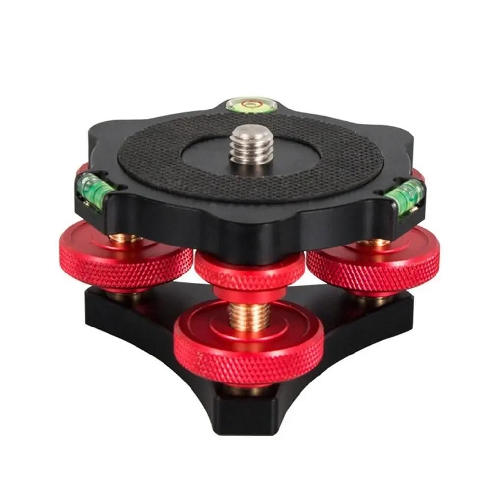 ZGYDNM Tripod Leveler Base Leveler Three-Wheel Leveler with Bubble Level Bag for Digital SLR Cameras