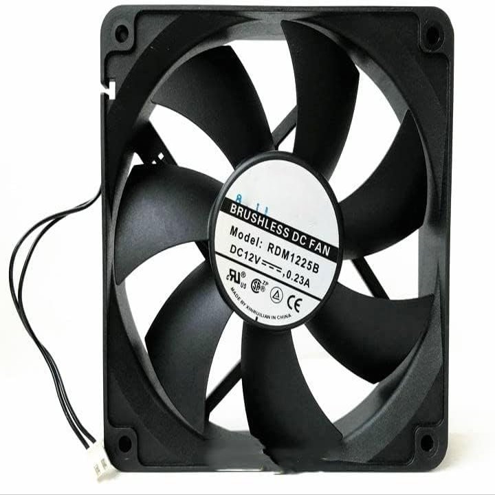 Beautyrankle Fan for RDM1225B Fan 12V 0.23A 12025mm Chassis Cooling Fan