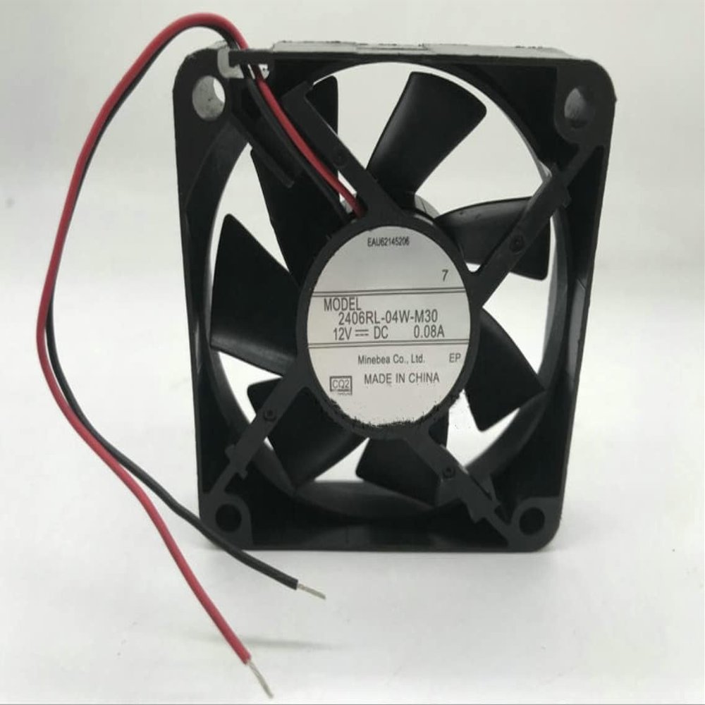 Cooling Fan 12V 60mm Fan, 2406RL-04W-M30 NMB 6015 12V 0.08A 6CM 606015mm 2-Wire