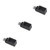 Hemoton 3pcs 3-Port USB 2.0 Hub Splitter Hub Adapter for Pc USB Hub for Hard Drives Black view 1