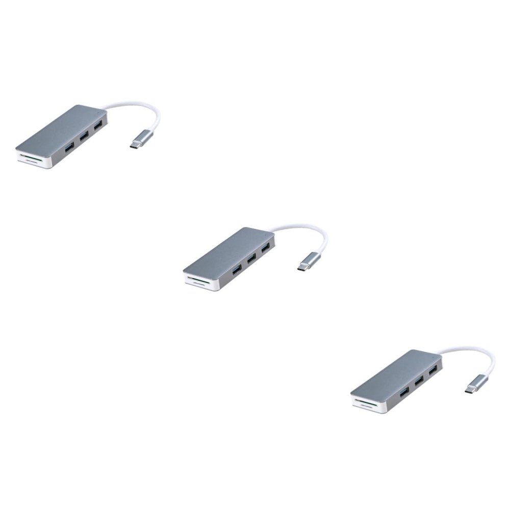 HOMSFOU 3pcs Type- Card Reader USB Ports Interface Portable Adapter for Laptops Like Compact Design Compatible